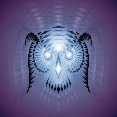 Owl head - ornamented vector illustration clipart