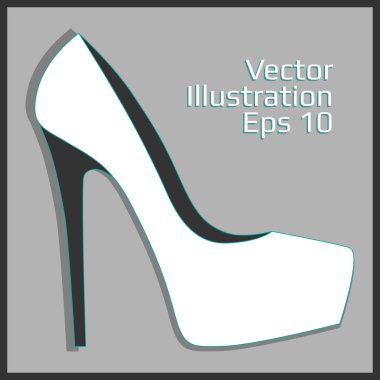 Fashion women's shoes, vector clipart