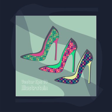 Kadın Ayakkabı Moda, vektör