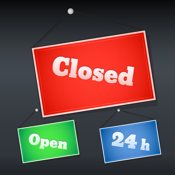 Open and closed signs