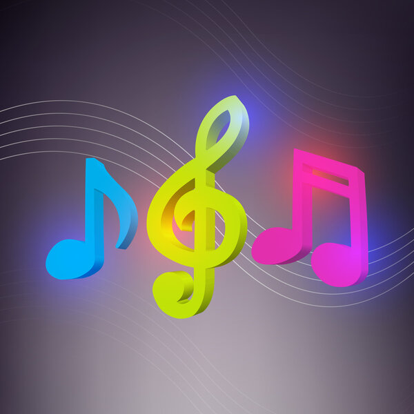 Vector music note icons