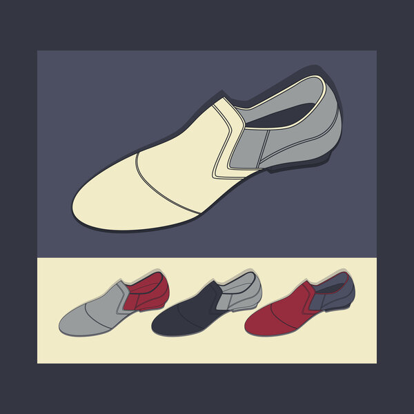 Men's shoes, vector