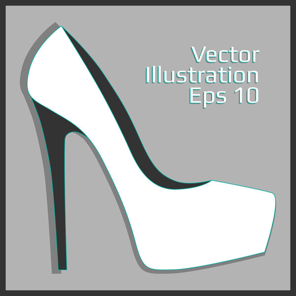 Fashion women's shoes, vector