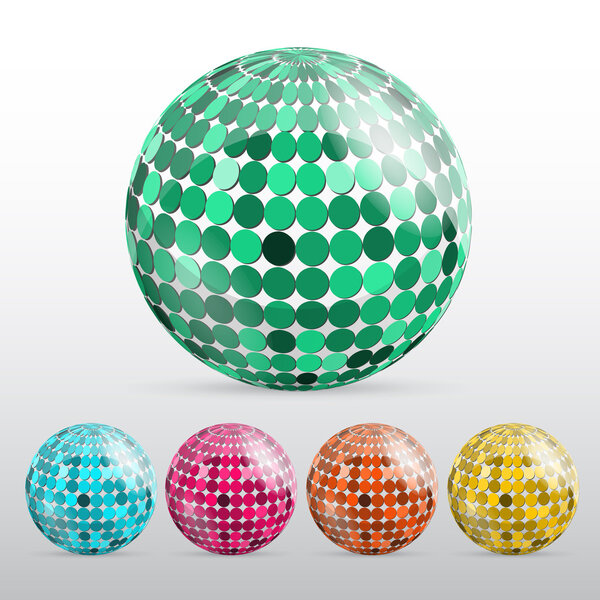 Glossy colorful abstract globes