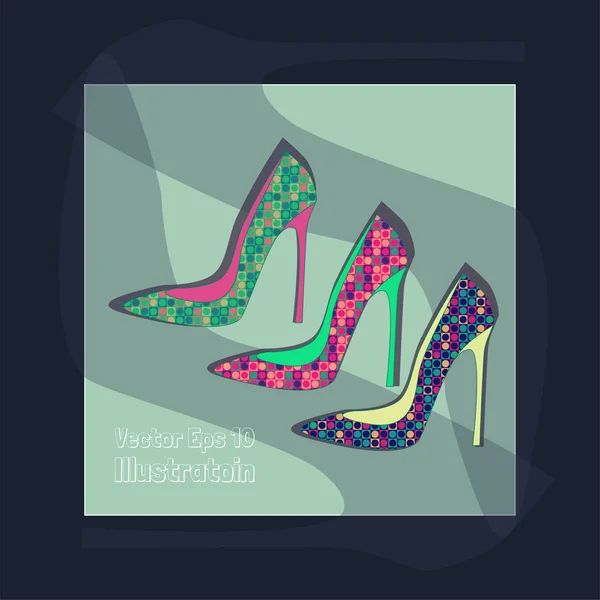 ファッションの女性の靴 ベクトル — ストックベクタ