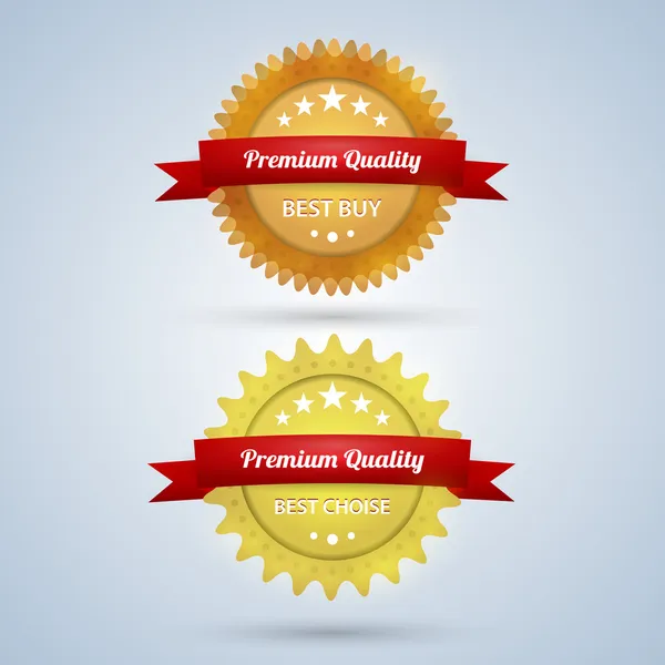Dos Insignias Calidad Premium Ilustraciones de stock libres de derechos