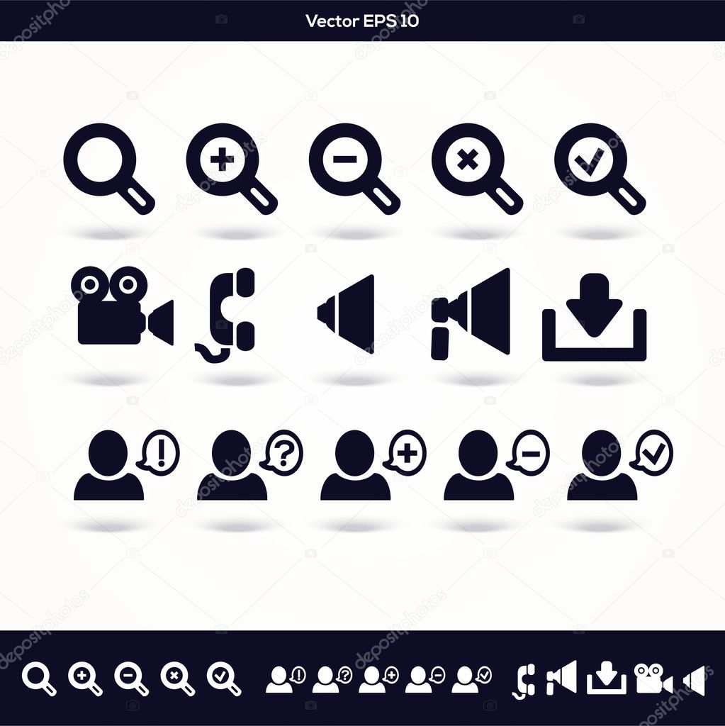 Communication icons set. vector illustration 