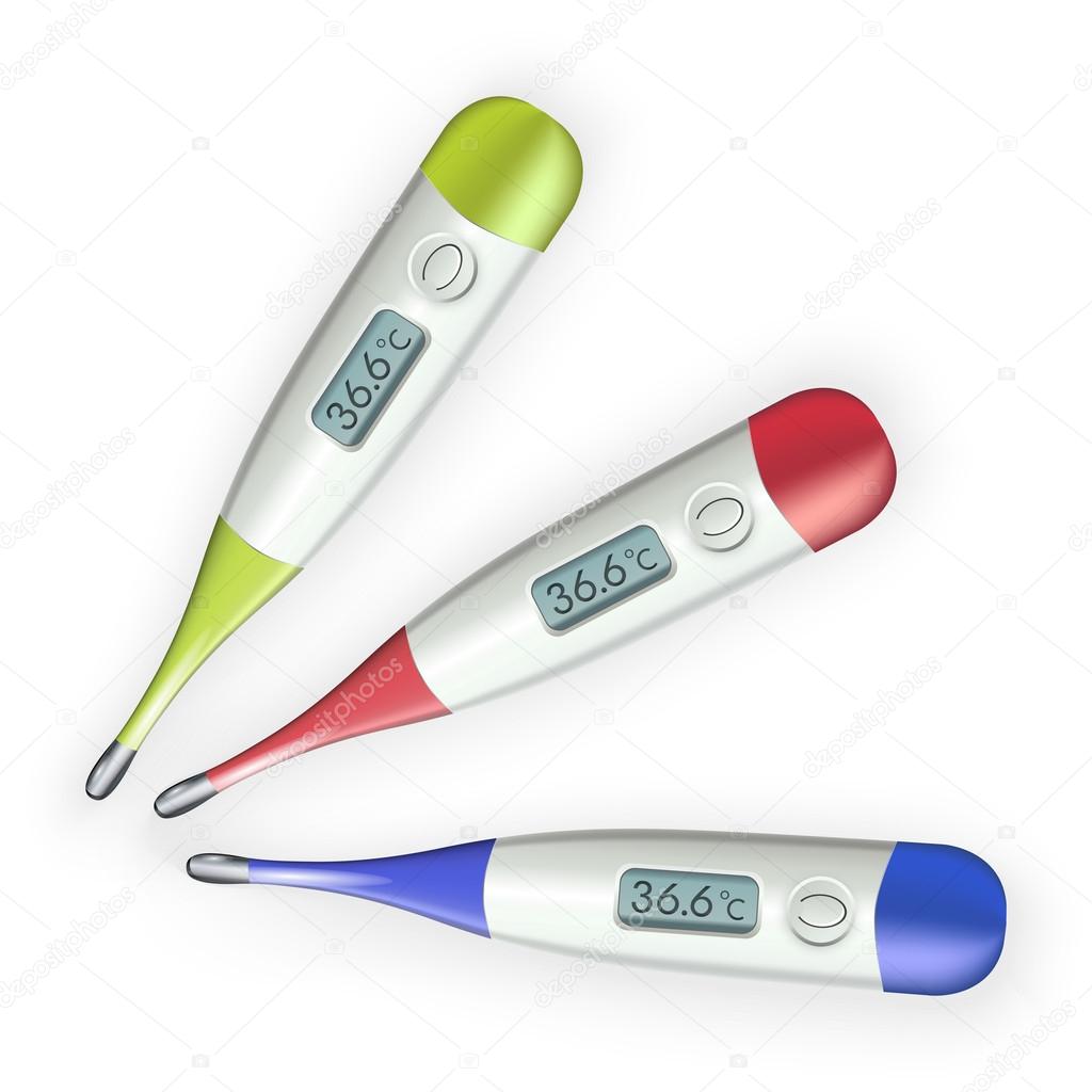 Thermometers. Vector illustration on white background