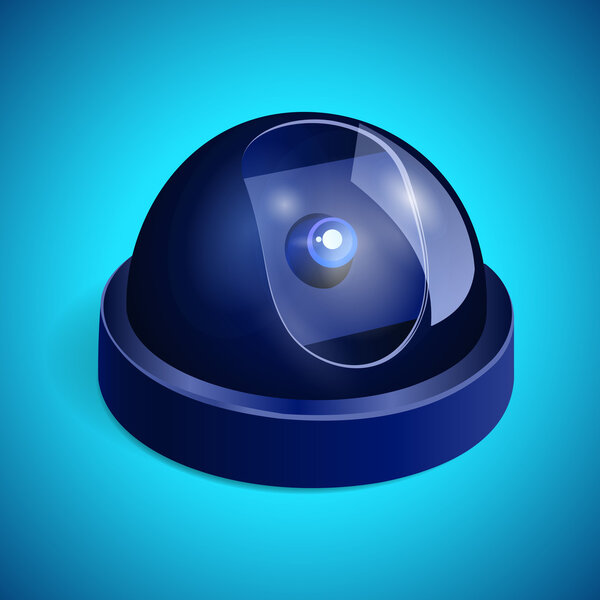 Video surveillance camera vector illustration