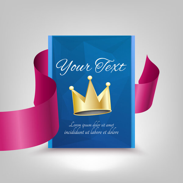 Vector background with crown.