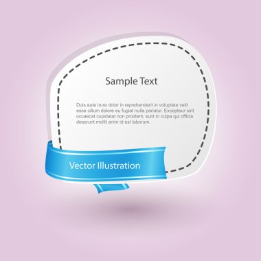 Banner with ribbon. vector design clipart