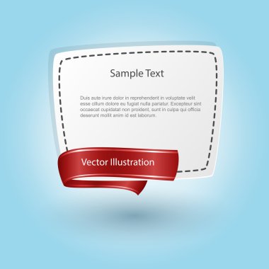 Banner with ribbon. vector design clipart