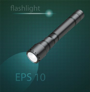 Vector illustration of flashlight clipart