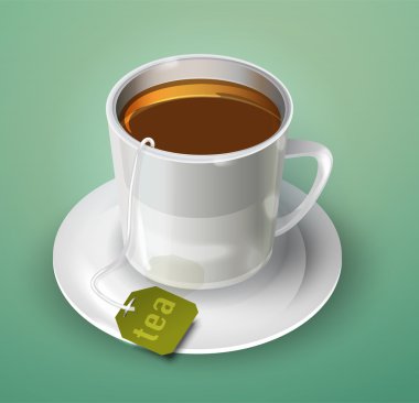 Vector cup of tea clipart