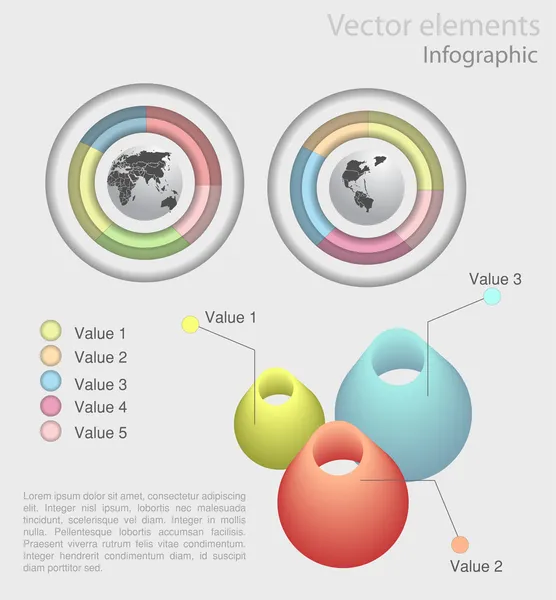 Définir Les Éléments Infographie — Image vectorielle