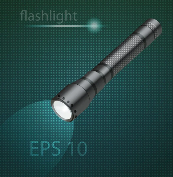 Vector Illustration Flashlight — Stock Vector