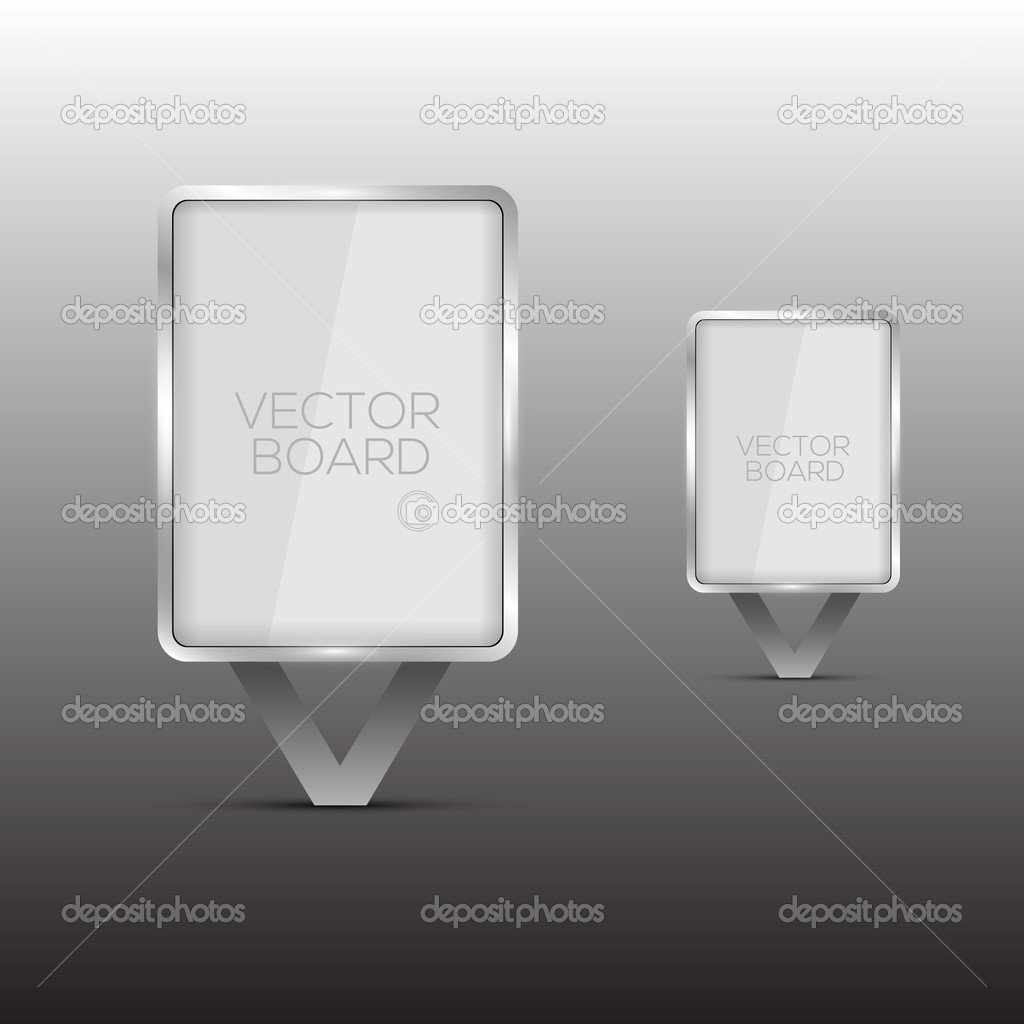 Vector Glass Billboard vector illustration 