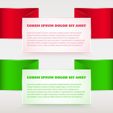 Kırmızı ve yeşil afiş vektör.