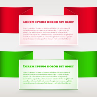 Vector red and green banners. clipart