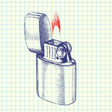 Lighter sketch vector illustration clipart