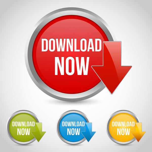 Кнопки загрузки, векторная иллюстрация
 