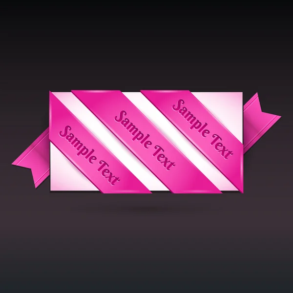 Vector Greeting Card Pink Ribbon Royalty Free Stock Vectors