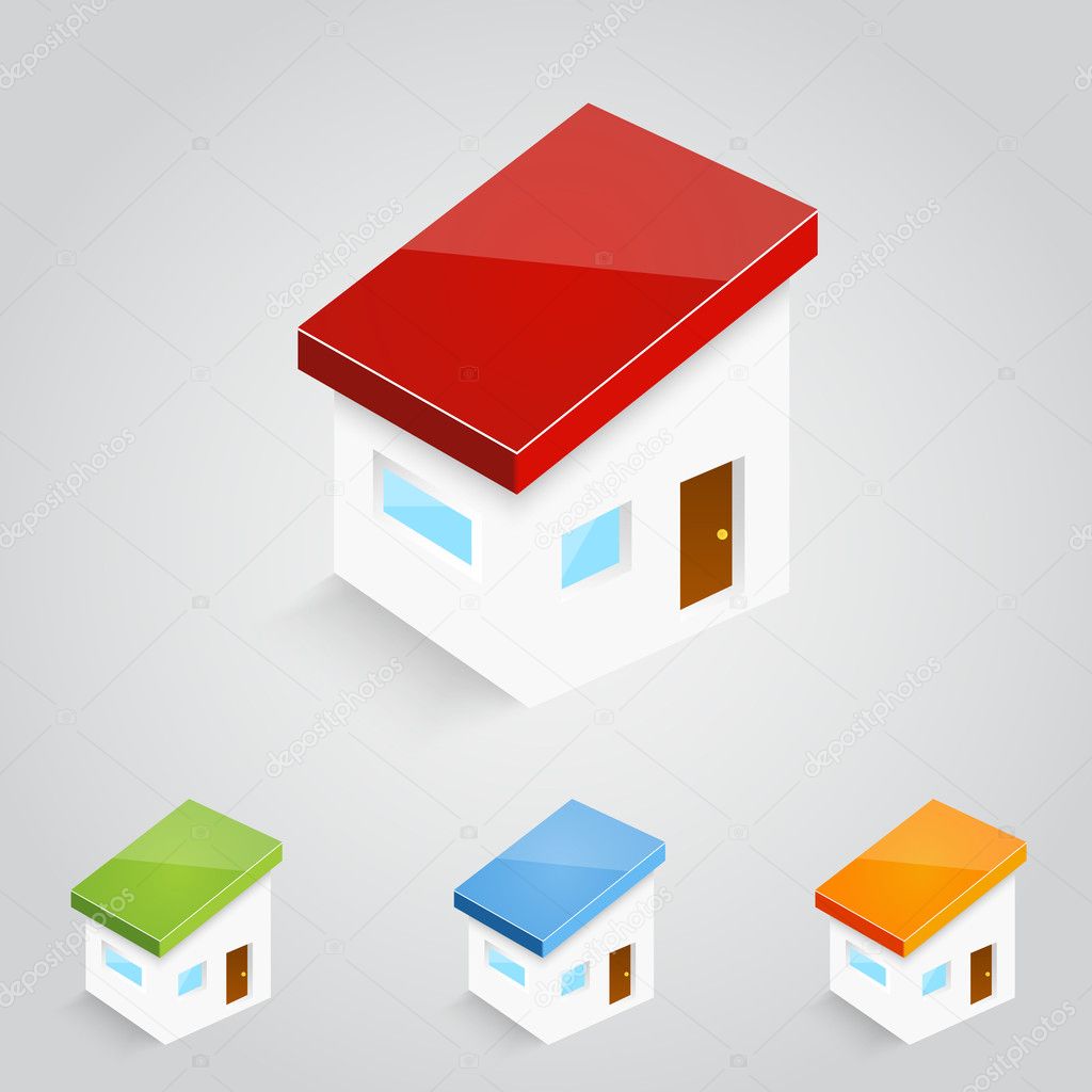 Set of vector house icons