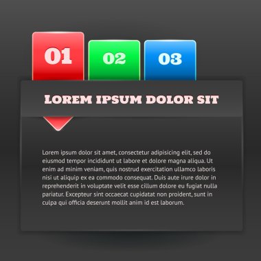 vektörel banner numaraları ile