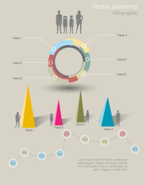 Infographic Vector Graphs and Elements. clipart