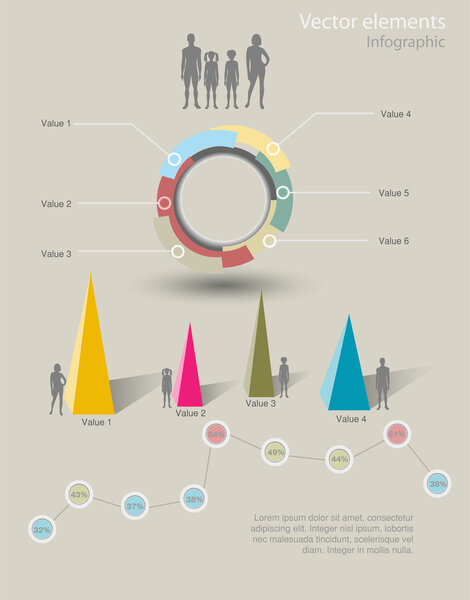 Infographic Vector Graphs and Elements.