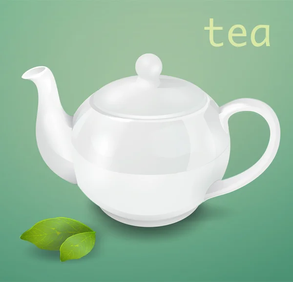向量白色茶壶向量例证 免版税图库矢量图片