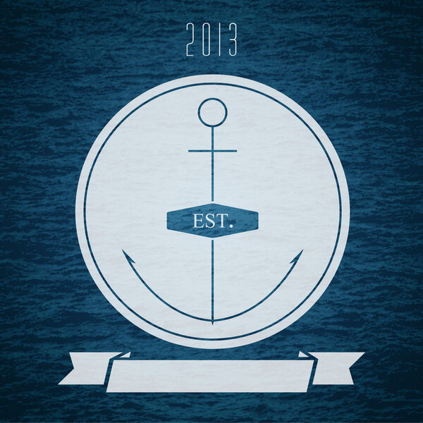 Vector logo with anchor