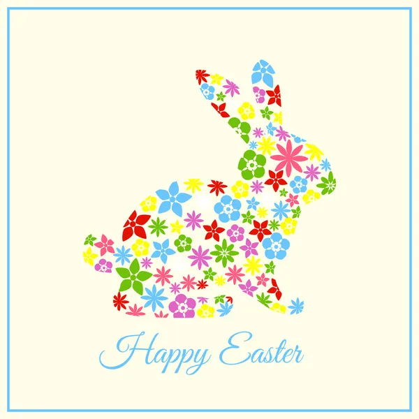 Happy Easter Card Easter Bunny — Stock Vector