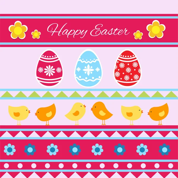 Szczęśliwy Kartka Wielkanocna Ilustracja Wektorowa — Wektor stockowy