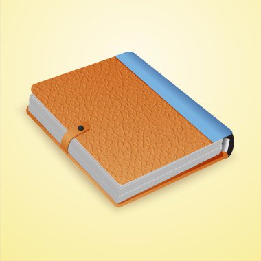 Closed dairy book. Vector. clipart