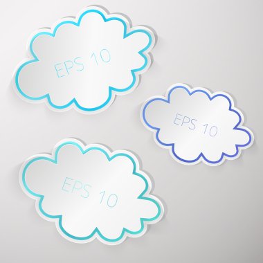Vector design set of clouds clipart