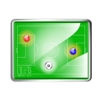 Football (soccer) field stadium with ball, vector illustration clipart