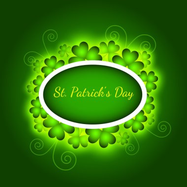 tebrik kartı st patrick günü vektör çizimi