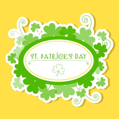 tebrik kartı st patrick günü vektör çizimi