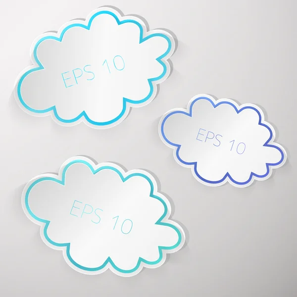 Diseño Vectorial Conjunto Nubes — Vector de stock