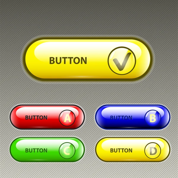 Web Buttons Vector Illustration — Stock Vector