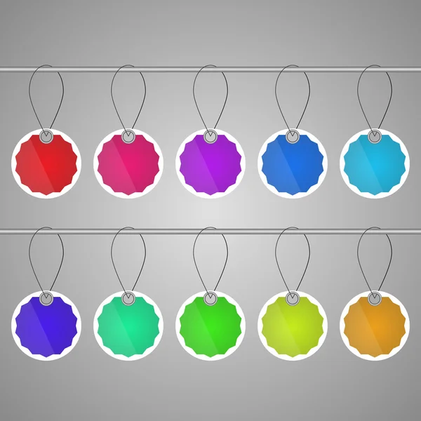 Set Colorful Tags — Stock Vector