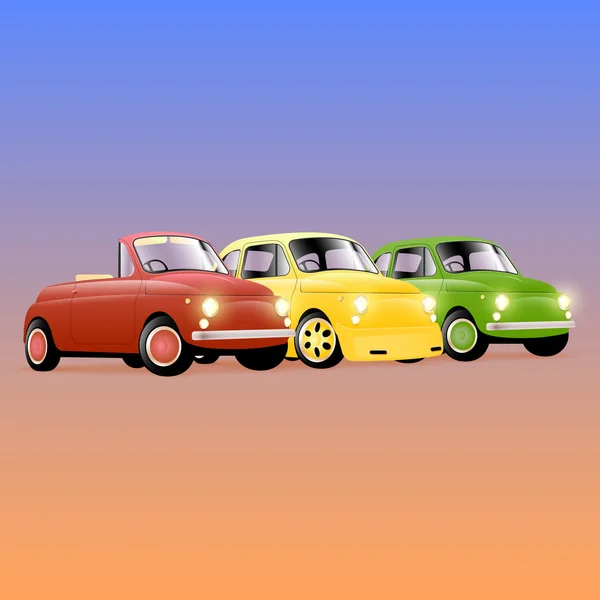 Tuning Retro Car Set Vector — Stock Vector