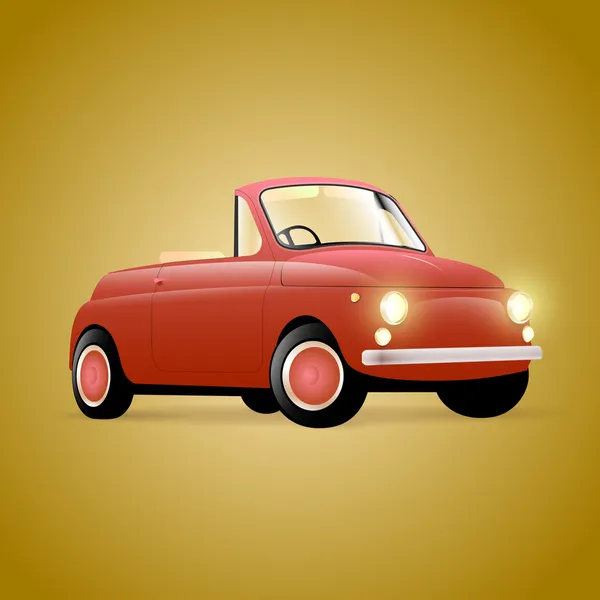 Красный Ретро Автомобиль Вектор — стоковый вектор