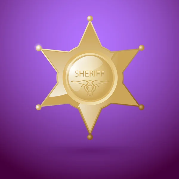 Vector Sheriff Shield — Stock Vector