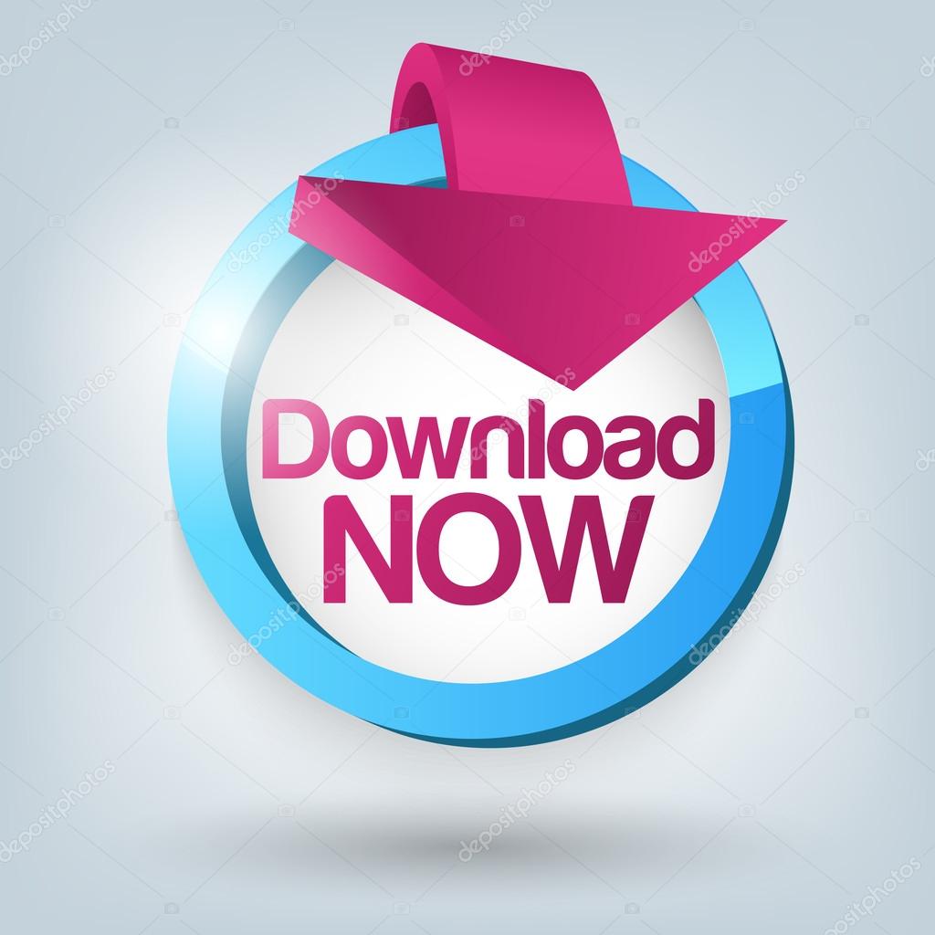Download now button. Vector