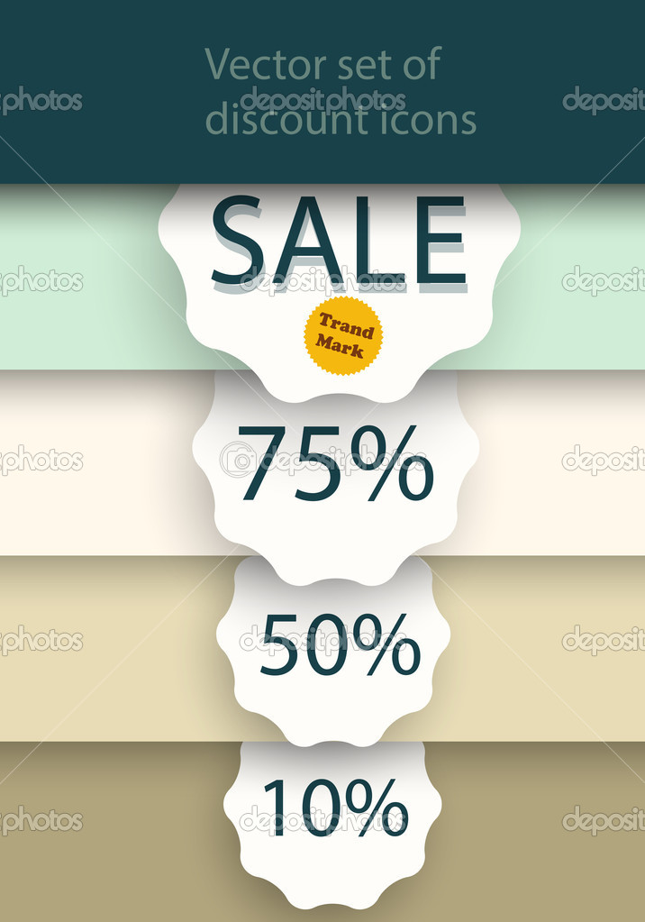 Set of vector sale labels