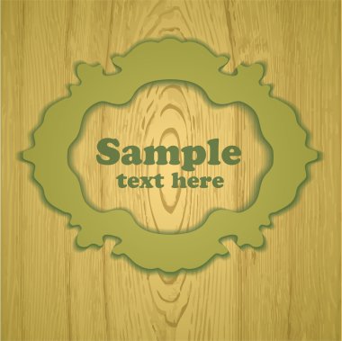 Vector wooden vintage frame clipart