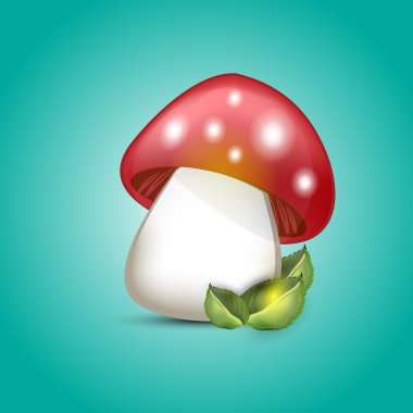 Vector illustration of amanita clipart