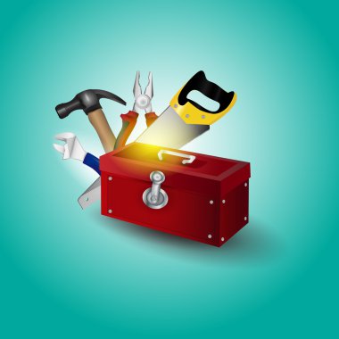 Vector toolbox vector illustration  clipart